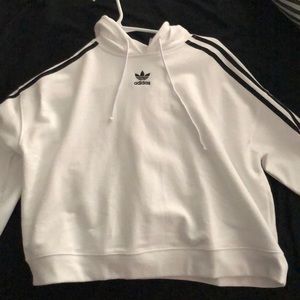 Brand new adidas cropped white hoodie.